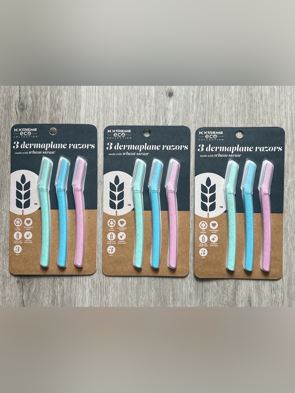 Xtreme Eco Collection 3-Pack Safety Razors in Mint, Blue & Pink